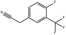 4-フルオロ-3-(トリフルオロメチル)フェニルアセトニトリル 化学構造式