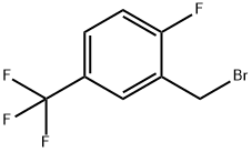 2-フルオロ-5-(トリフルオロメチル)ベンジルブロミド 化学構造式