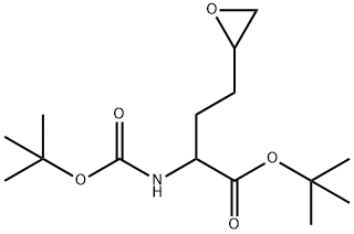 2-(叔丁氧羰基氨基)-4-(环氧乙基)丁酸叔丁酯, 220243-56-1, 结构式