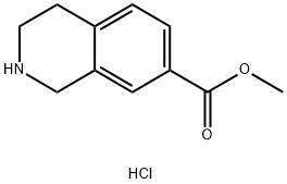 1,2,3,4-テトラヒドロイソキノリン-7-カルボン酸メチル塩酸塩 化学構造式
