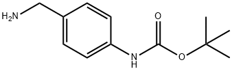 tert-Butyl N-[4-(aminomethyl)phenyl]carbamate Structure