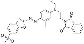 N-[2-[N-ethyl-4-[[6-(methylsulphonyl)benzothiazol-2-yl]azo]-m-toluidino]ethyl]phthalimide ,2203-01-2,结构式