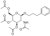 PHENYLPROPYL 2-ACETAMIDO-3,4,6-TRI-O-ACETYL-2-DEOXY-BETA-D-GLUCOPYRANOSIDE Structure