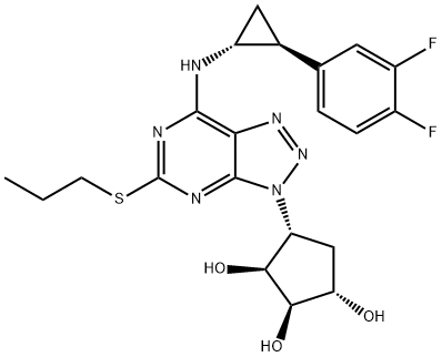 220347-05-7 3α-[7-[[(1R)-2α-(3,4-ジフルオロフェニル)シクロプロパン-1β-イル]アミノ]-5-(プロピルチオ)-3H-1,2,3-トリアゾロ[4,5-d]ピリミジン-3-イル]シクロペンタン-1β,2β,5α-トリオール
