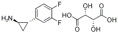 Cyclopropanamine,2-(3,4-difluorophenyl)-(1R,2S) -(2R,3R)-2,3-dihydroxybutanedioate (1:1) Struktur