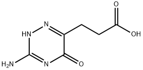 3-(3-アミノ-5-オキソ-4,5-ジヒドロ-1,2,4-トリアジン-6-イル)プロパン酸 化学構造式