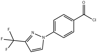 4-(3-三氟甲基)吡唑-1-基苯甲酰氯,220461-85-8,结构式
