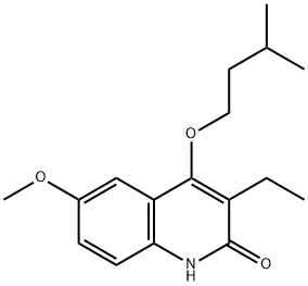 Carbostyril, 3-ethyl-4-(isopentyloxy)-6-methoxy- 结构式