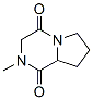Pyrrolo[1,2-a]pyrazine-1,4-dione, hexahydro-2-methyl- (8CI,9CI) Struktur