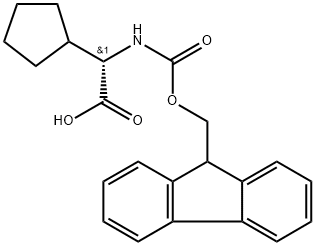 N-ALPHA-(9-芴甲氧羰基)-L-BETA-环戊基甘氨酸 结构式