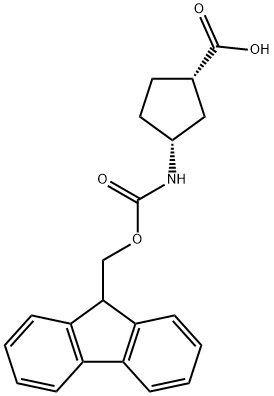 (1S,3R)-N-FMOC-3-氨基环戊烷甲酸, 220497-66-5, 结构式