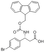 FMOC-(R)-3-AMINO-3-(4-BROMO-PHENYL)-PROPIONIC ACID Struktur