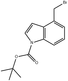tert-butyl 4-(bromomethyl)-1H-indole-1-carboxylate Struktur