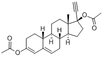 19-Nor-17-alpha-pregna-3,5-dien-20-yne-3,17-diol, diacetate, 2205-78-9, 结构式
