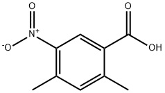 2,4-ジメチル-5-ニトロ安息香酸 化学構造式