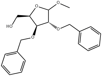 ((2R,3S,4R)-3,4-bis(benzyloxy)-5-Methoxytetrahydrofuran-2-yl)Methanol, 220509-10-4, 结构式