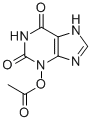 酢酸2,3,6,7-テトラヒドロ-2,6-ジオキソ-1H-プリン-3-イル 化学構造式