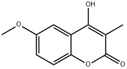 4-HYDROXY-6-METHOXY-3-METHYL-CHROMEN-2-ONE 结构式