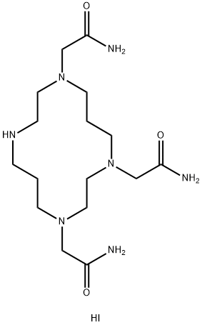 1,4,8-Tris(aminocarbonylmethyl)-1,4,8,11-tetraazacyclotetradecane monohydriodide 化学構造式