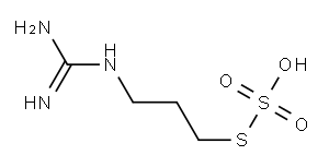 Thiosulfuric acid S-[3-[[amino(imino)methyl]amino]propyl] ester Structure