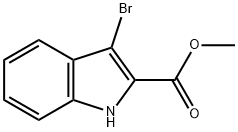 3-ブロモ-1H-インドール-2-カルボン酸メチル 化学構造式