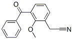 (3-benzoyl-2-methoxyphenyl)acetonitrile Struktur