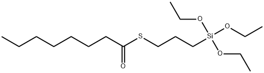 3-辛酰基硫代丙基三乙氧基硅烷 结构式