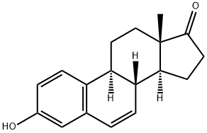 3-ヒドロキシエストラ-1,3,5(10),6-テトラエン-17-オン 化学構造式