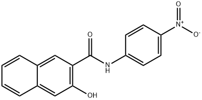 3-ヒドロキシ-N-(4-ニトロフェニル)-2-ナフタレンカルボアミド 化学構造式