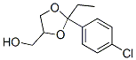 [2-(4-chlorophenyl)-2-ethyl-1,3-dioxolan-4-yl]methanol 结构式