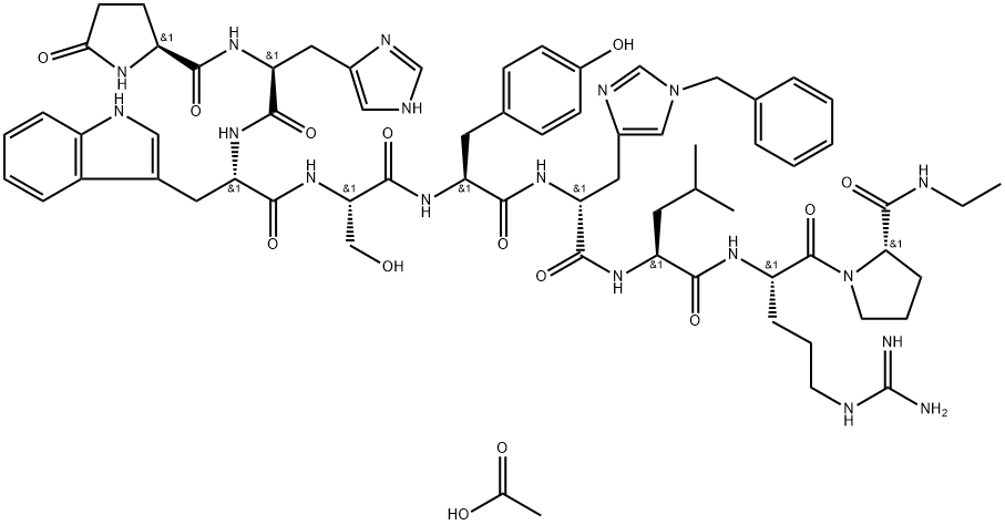 醋酸组氨瑞林,220810-26-4,结构式