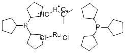 二氯(3-甲基-2-亚丁烯基)双(三环戊基膦)钌(II), 220883-08-9, 结构式