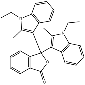 3,3-bis(1-ethyl-2-methyl-1H-indol-3-yl)phthalide Structure