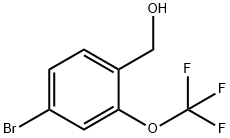 (4-ブロモ-2-(トリフルオロメトキシ)フェニル)メタノール 化学構造式