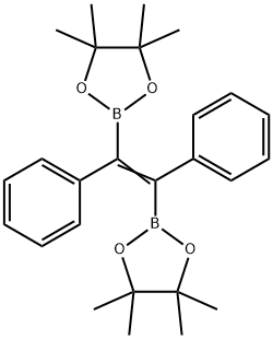 (Z)-1,2-ジフェニル-1,2-エチレンジボロン酸ビス(ピナコール)エステル 化学構造式