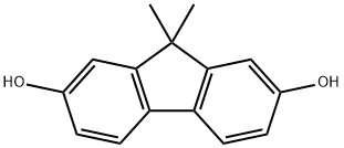 9,9-ジメチル-9H-フルオレン-2,7-ジオール 化学構造式