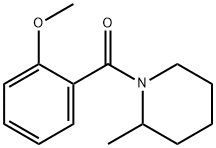 1-(2-メトキシベンゾイル)-2-メチルピペリジン 化学構造式