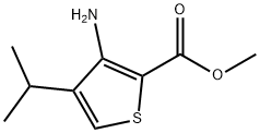 2-Thiophenecarboxylicacid,3-amino-4-(1-methylethyl)-,methylester(9CI) Struktur