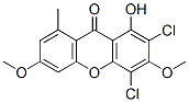 2,4-ジクロロ-1-ヒドロキシ-3,6-ジメトキシ-8-メチル-9H-キサンテン-9-オン 化学構造式