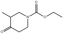 3-Methyl-4-oxo-1-piperidinecarboxylic acid ethyl ester Structure