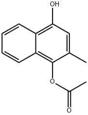 萘-1,4-二醇,1-邻-乙酰基-2-甲基-, 2211-27-0, 结构式