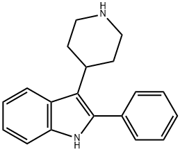 2-苯基-3-(4-哌啶基)-1H-吲哚, 221109-26-8, 结构式