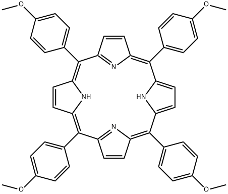 5,10,15,20-テトラキス(4-メトキシフェニル)-21H,23H-ポルフィン 化学構造式