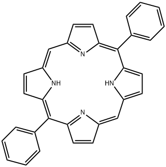 5,15-ジフェニル-21H,23H-ポルフィン 化学構造式