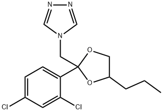 4-[[2-(2,4-Dichlorophenyl)-4-propyl-1,3-dioxolan-2-yl]Methyl]-4H-1,2,4-triazole,221132-58-7,结构式