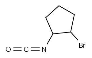 Cyclopentane, 1-bromo-2-isocyanato- (9CI) 结构式