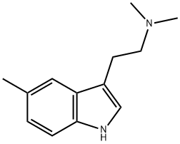 3-[2-(ジメチルアミノ)エチル]-5-メチル-1H-インドール 化学構造式