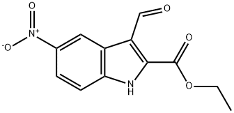 3-FORMYL-5-NITRO-1H-INDOLE-2-CARBOXYLIC ACID ETHYL ESTER Structure