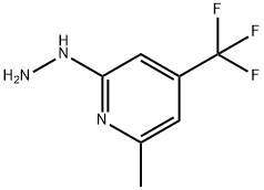 2-ヒドラジノ-6-メチル-4-(トリフルオロメチル)ピリジン 化学構造式