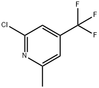 2-クロロ-6-メチル-4-(トリフルオロメチル)ピリジン 化学構造式